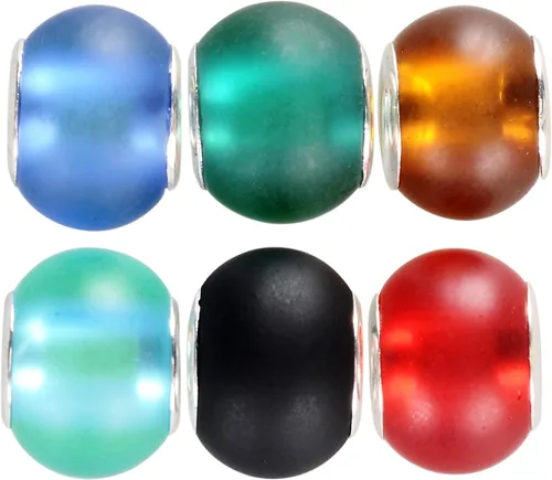 Vista 8 de RUBYCA 30 cuentas de cristal de Murano abstracto a granel para pulseras europeas para hacer joyas de bricolaje