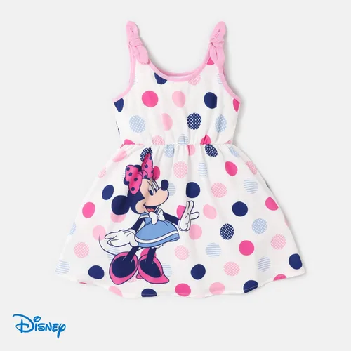 Vista 2 de Disney Mickey and Friends - Vestido de tirantes con estampado de lunares y rayas, 3 piezas