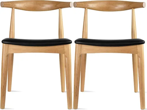 Vista 13 de 2xhome sillón de brazos estilo Eames, Madera Noble Natural