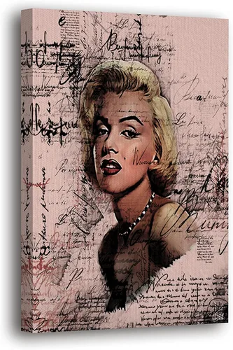 Vista 27 de SpiritualHands Marilyn Monroe - Lienzo decorativo para pared y póster – Decoración femenina moderna de maquillaje femenino, impresión de moda
