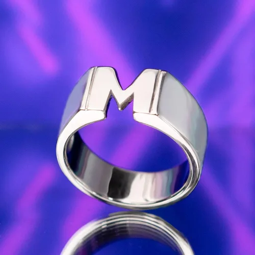 Vista 2 de AILIN Anillos personalizados con nombre de plata de ley 925 personalizados 1 2 3 iniciales anillos personalizados con dos nombres para mujeres