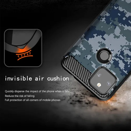 Vista 4 de CasesOnDeck - Funda ajustable compatible con Google Pixel 5A (2021) / Pixel 5A 5G Funda con detalles de fibra de carbono con protección contra