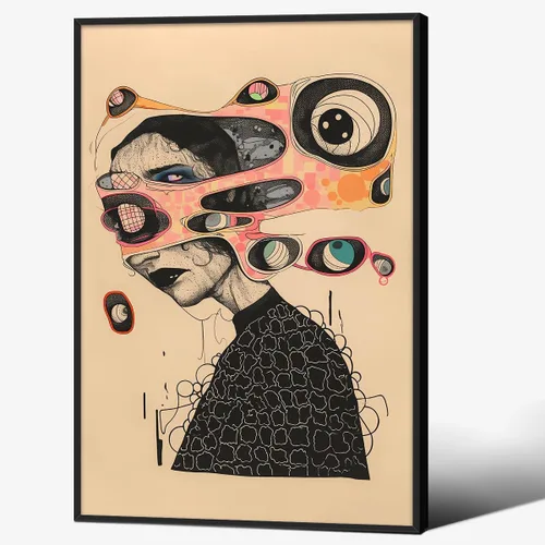 Vista 30 de Haitunone Arte de pared de mujer india paquistaní tradicional, póster de pintura floral feminista estilo mogol, impresiones en lienzo para sala