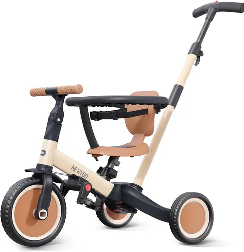 Vista 10 de newyoo Triciclos para niños pequeños de 1 a 3 años, bicicleta de equilibrio para bebés, regalo de Navidad y cumpleaños para niños y niñas, triciclo