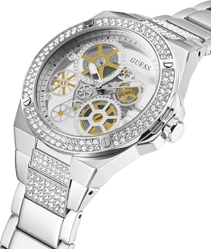 Vista 5 de GUESS 45mm Stainless Steel Clear-Cut Watch