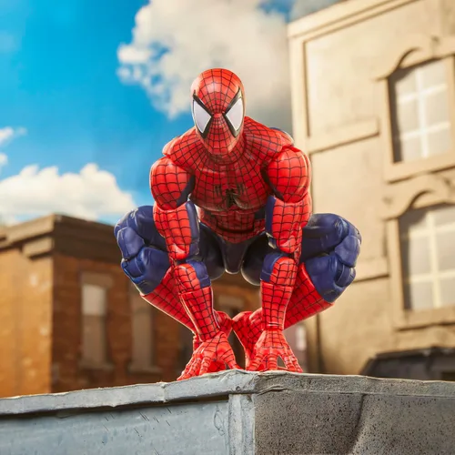 Vista 8 de Marvel Legends Serie Máxima Spider-Man, Figura de acción coleccionable Deluxe de 6 pulgadas de Spider-Man de cómics; articulación asombrosa