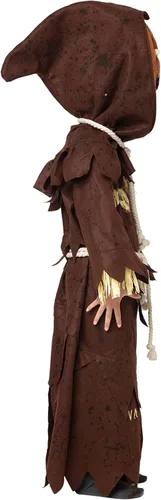 Vista 7 de Disfraz con máscara de Halloween para niños con cabeza de espantapájaros, calabaza