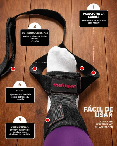 Vista 9 de THEFITGUY - Correa elástica cuádruple con puño seguro en el tobillo y 4