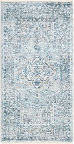 Vista 3 de Unique Loom Newport Collection - Alfombra de área ocre (2' x 3' 11", azul/marrón claro)