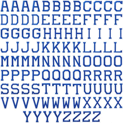 Vista 10 de 104 parches de tela con letras del alfabeto para planchar con adhesivo planchado bordado para decorar la letra A-Z para tablón de anuncios, Negro