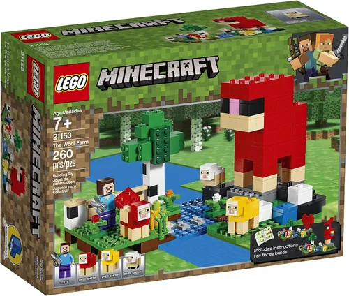 Vista 4 de LEGO Minecraft La Granja de Lana 21153 Kit de Construcción (260 Piezas)
