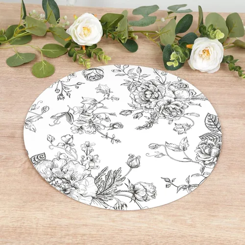 Vista 10 de Efavormart - Paquete de 50 platos redondos de bagazo biodegradables blancos de 7 pulgadas, compostables, ecológicos, desechables, aperitivos, Tipo 17