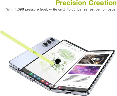 Vista 5 de Compatible con Samsung Galaxy Z Fold5 Slim S Pen, nuevo Compact S Pen, lápiz capacitivo de niveles de presión 4096 (verde)