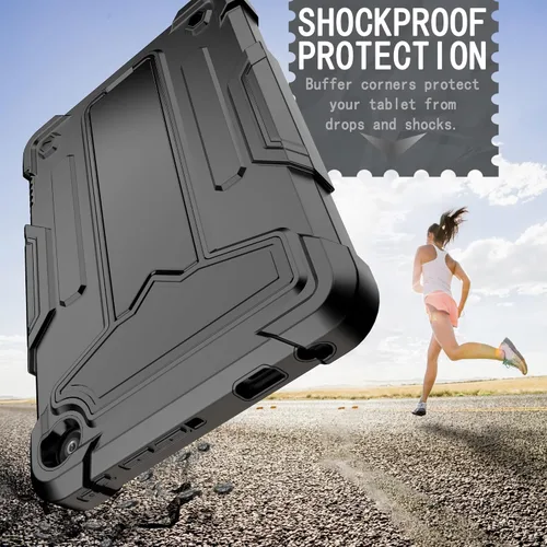 Vista 5 de EpicGadget Funda para tablet Amazon Fire 7 (12ª generación, lanzada en 2022) – Funda híbrida resistente a los impactos con soporte + 1 lápiz