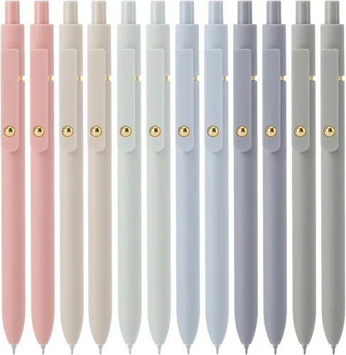 Vista 11 de Ddaowanx Bolígrafos de Gel, 10 Piezas 0.7mm Bolígrafos de Tinta Negra de Secado Rápido de Punta Fina con Escritura Suave, Lindos Artículos