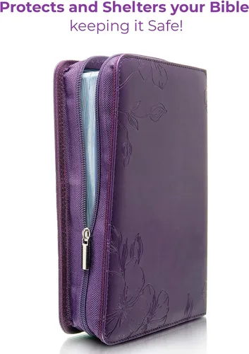 Vista 6 de Juego de 2 fundas para la Biblia para hombres y mujeres, tamaños grandes y medianos por DEHITE