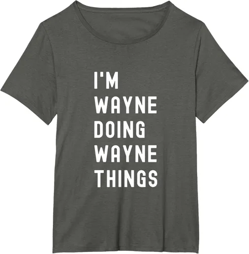 Vista 61 de Camiseta I'm Wayne Doing Wayne Things, Negro