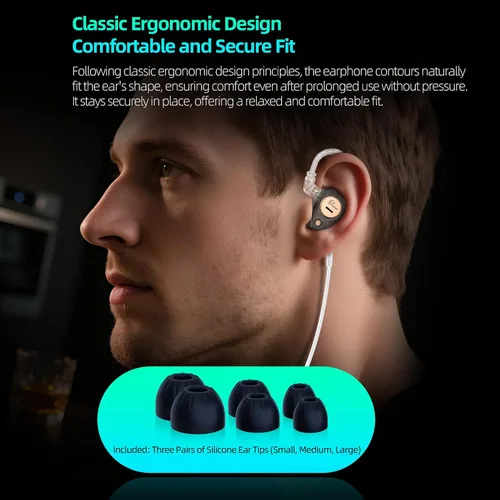 Vista 36 de KZ Castor - Auriculares intrauditivos, sonido de graves mejorado HiFi, IEMs aislantes de ruido ajustables, auriculares con cable de doble