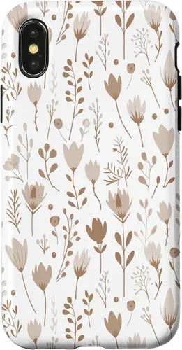 Vista 5 de Floral Flowers Wildflowers Garden Botanical Love Beige White Case for iPhone 16