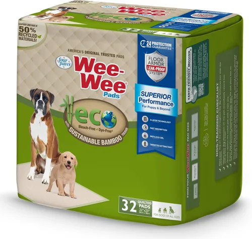 Vista 11 de Four Paws Wee-Wee Almohadillas de bambú ecológico para orina de perro, 50