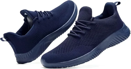 Vista 5 de Zapatos de tenis sin cordones para hombre, ligeros, transpirables, informales, suela suave, malla para el trabajo, gimnasio, tenis