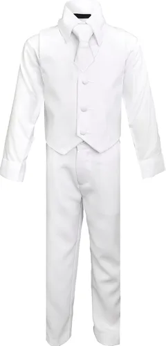 Vista 3 de Black N Bianco - Traje formal negro para niño con camisa y chaleco