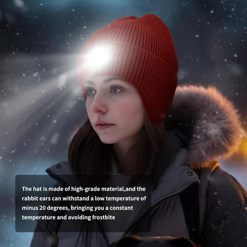 Vista 67 de Gorro Bluetooth con auriculares ligeros e inalámbricos, micrófono integrado y altavoces estéreo mejorados con música