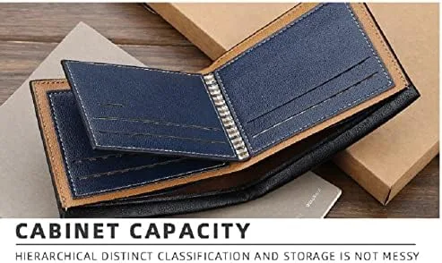 Vista 2 de Baellery - Cartera de cuero sintético para hombre, Marrón