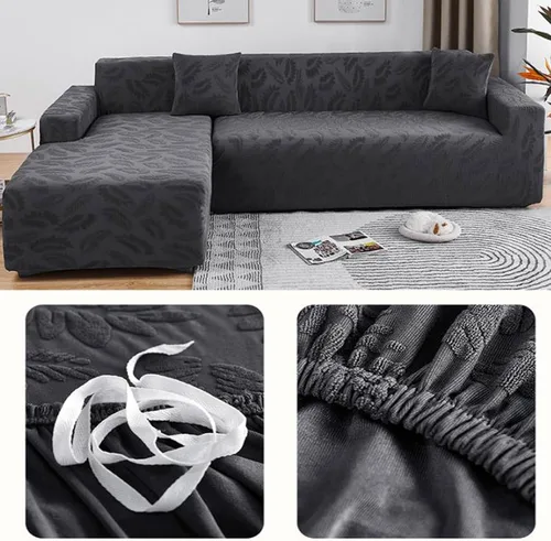 Vista 5 de Fundas de sofá modular, funda de sofá jacquard elástica para sofá en forma de L, suave, antideslizante, resistente al desgaste, protector de muebles