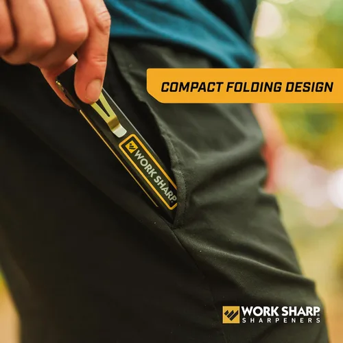 Vista 3 de Work Sharp Afilador de campo plegable para cuchillos y herramientas, equipo de mantenimiento de bordes de cuchillo portátil compacto