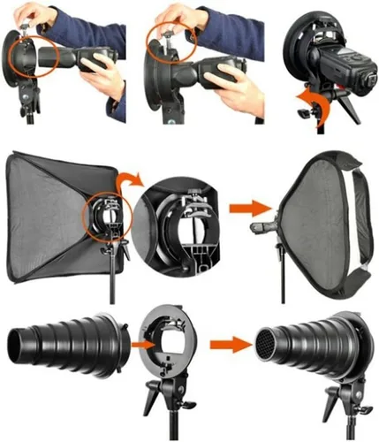 Vista 4 de Godox soporte Bowens tipo S para flash snoot y ventana flexible