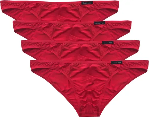 Vista 13 de WINDAY Calzoncillos de hombre Transpirable Hielo Seda Triángulo Bikinis y Escritos D318 1 paquete negro1