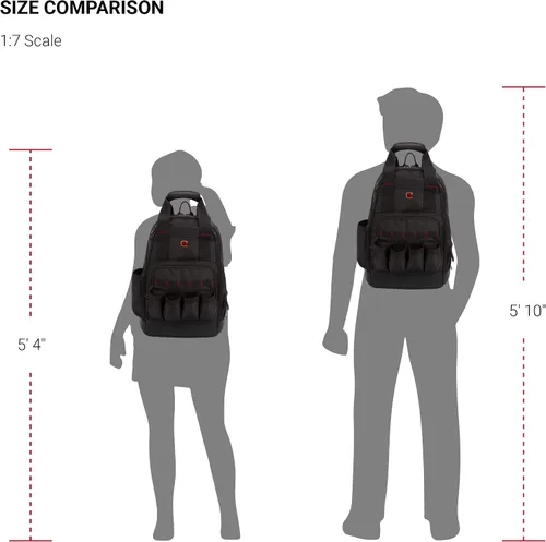 Vista 6 de SwissGear Mochila de bolsa de herramientas, se adapta hasta, Negro, Mediana