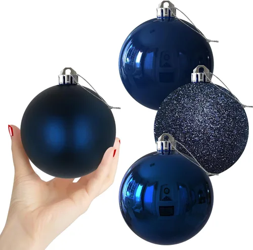 Vista 202 de Esferas pequeñas de Navidad de bronce y dorado de 1.6 pulgadas, adornos para decoración de árbol de Navidad, bolas colgantes inastillables
