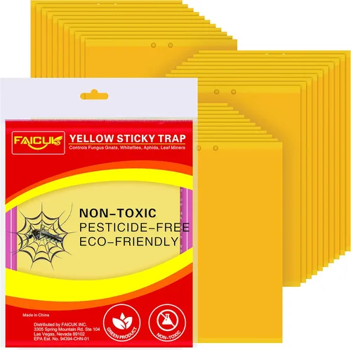 Vista 10 de Trapro trampas adhesivas amarillas para insectos voladores, para mosquitos de los hongos, áfidos, moscas blancas, minadores, arañuelas y otros