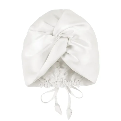 Vista 11 de OLESILK - Gorro de seda para dormir para mujeres: 100% seda de morera de 22 momme, ajuste ajustable para el cuidado del cabello nocturno, sin Negro
