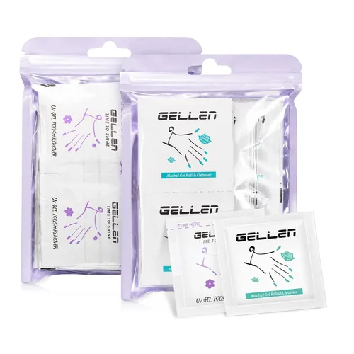 Vista 11 de GELLEN Almohadillas limpiadoras de uñas, 50 piezas con kit de herramientas