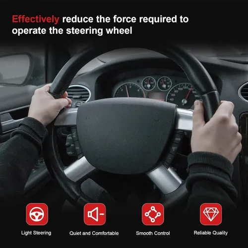 Vista 6 de Bomba de dirección asistida con conjunto de depósito de polea compatible con Dodge Ram 2500 3500 2003-2007
