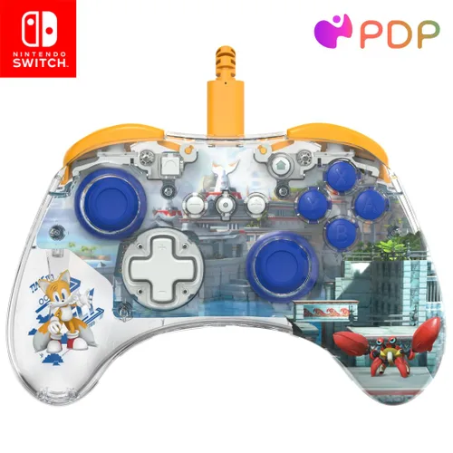 Vista 2 de Sonic Superstars + Tails REALMz Pro Controller Nintendo Switch.