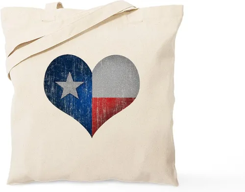 Vista 11 de CafePress Bolsa de mano de la bandera de Texas, bolsa de lona natural, bolsa de compras reutilizable