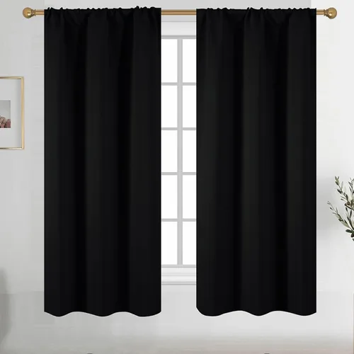 Vista 35 de Diraysid Cortinas opacas beige para dormitorio y sala de estar, cortinas con aislamiento térmico para oscurecer la habitación, 42 x 63 pulgadas, 2