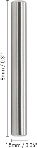 Vista 3 de 50 clavijas de 0.059 in de diámetro x 0.315 in de longitud de acero inoxidable 304 clavijas de soporte de estante de acero inoxidable 304 elementos