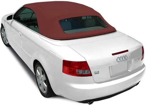 Vista 5 de Repuesto superior suave convertible para Audi A4 Cabriolet (2003-2009), tapa convertible de tela de sarga en color negro con ventana de vidrio