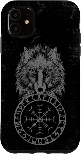 Vista 8 de Viking Aegishjalmur Runes Fenrir Odin Helm of Awe Phone Case for iPhone 17