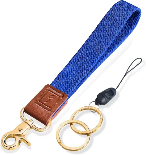 Vista 33 de Fishent Llavero de Muñeca Elástico, Cordones de Muñeca Trenzados Lindos para Llaves, Soporte de Llavero para Mujeres y Hombres, Correa de Muñeca