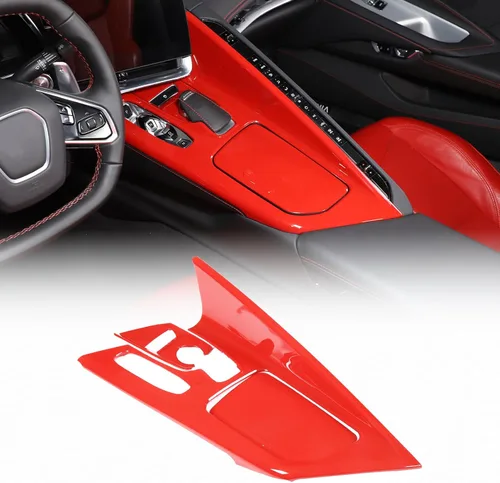 Vista 9 de CHEAYAR Cubierta de panel de palanca de cambios compatible con Chevrolet Corvette C8 2020-2023, panel de engranajes de control central, cubierta
