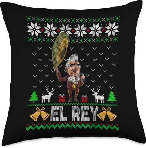 Vista 5 de Leyendas Mexicanas El Rey de México Vicente Fernández Mexican Legend - Almohada de 16 x 16 pulgadas, multicolor