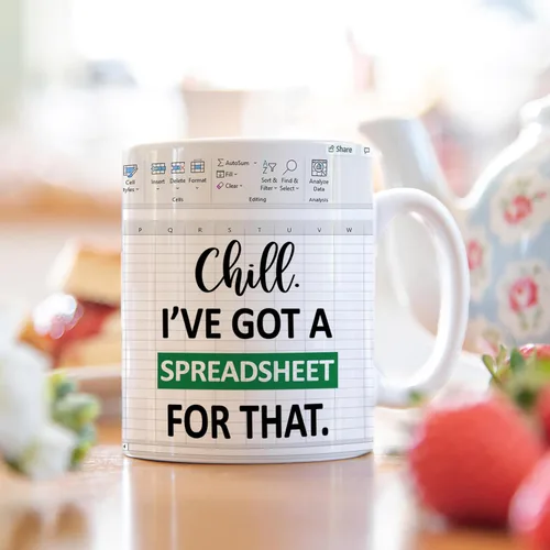Vista 4 de Taza divertida de contador de Freak In The Sheets, regalos divertidos de contabilidad de fantasmas para hombres, mujeres, compañeros de trabajo