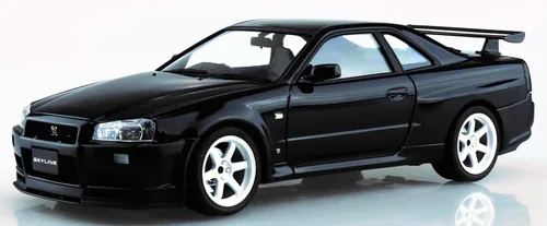 Vista 2 de Aoshima Nissan BNR34 Skyline GT-R V-Spec II '02 Custom Wheel 1:24 Kit