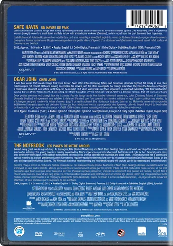 Vista 2 de Safe Haven Dear john The Notebook (3-Film Collection)